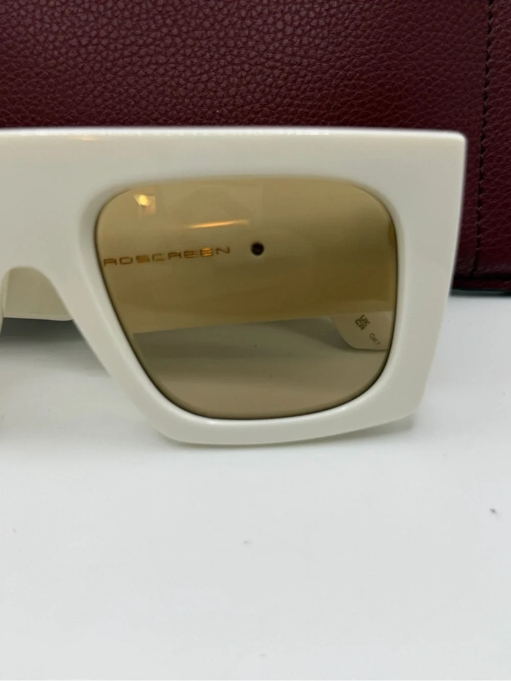 White Oversized Square ETRO Sunglasses with Brown Lenses